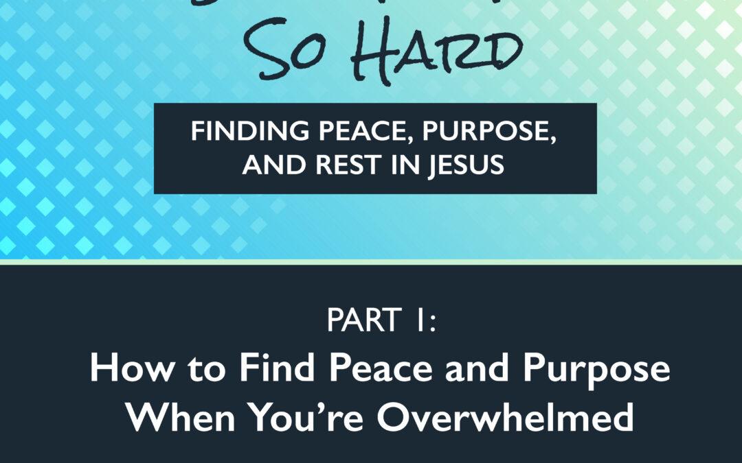 How to Find Peace and Purpose When You’re Overwhelmed (Pt 1 of “Stop Trying So Hard”)